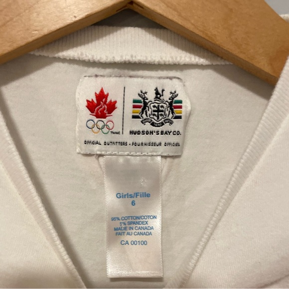 Hudson’s Bay Team Canada Olympics White Embroidered Short Sleeve T-Shirt - Picture 3 of 5